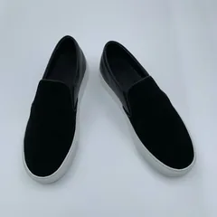 Black Suede & Leather Panel Casual Shoes image 2