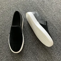 Black Suede & Leather Panel Casual Shoes image 1