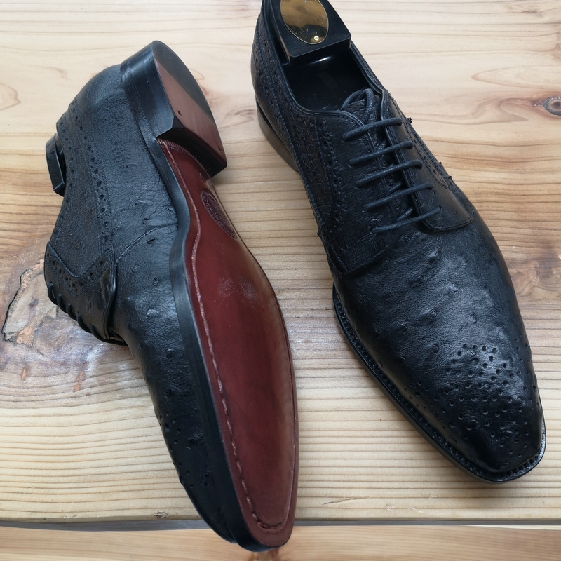 Ostrich Leather Oxford Shoes image 3