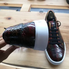 Alligator Skin Lace Up Sneaker Shoes Brown image 3