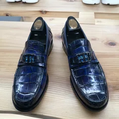 Premium Alligator Loafers Blue image 1