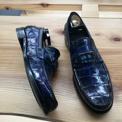 Premium Alligator Loafers Blue image 2