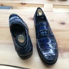Premium Alligator Loafers Blue image 4