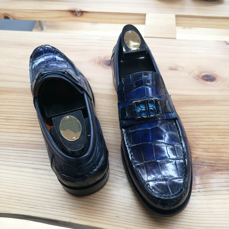 Premium Alligator Loafers Blue image 4