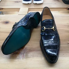 Alligator Bit Slip on Loafers Slip-on Shoes Dark Blue image 9