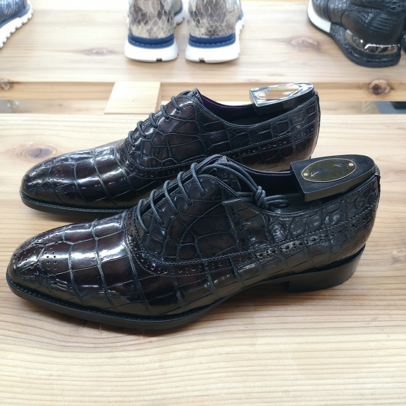 Men’s Modern Classic Lace Up Alligator Dress Shoes image 2