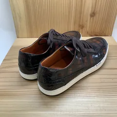 Alligator Genuine Leather Men Sneakers Brown image 5