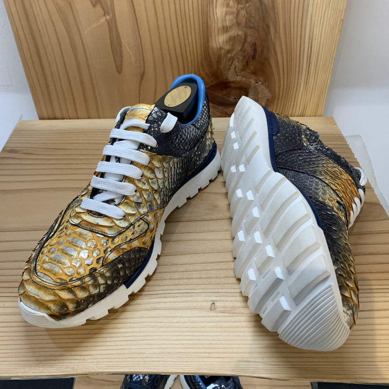 Real Snakeskin Shoes Mens Python Shoes Yellow image 2