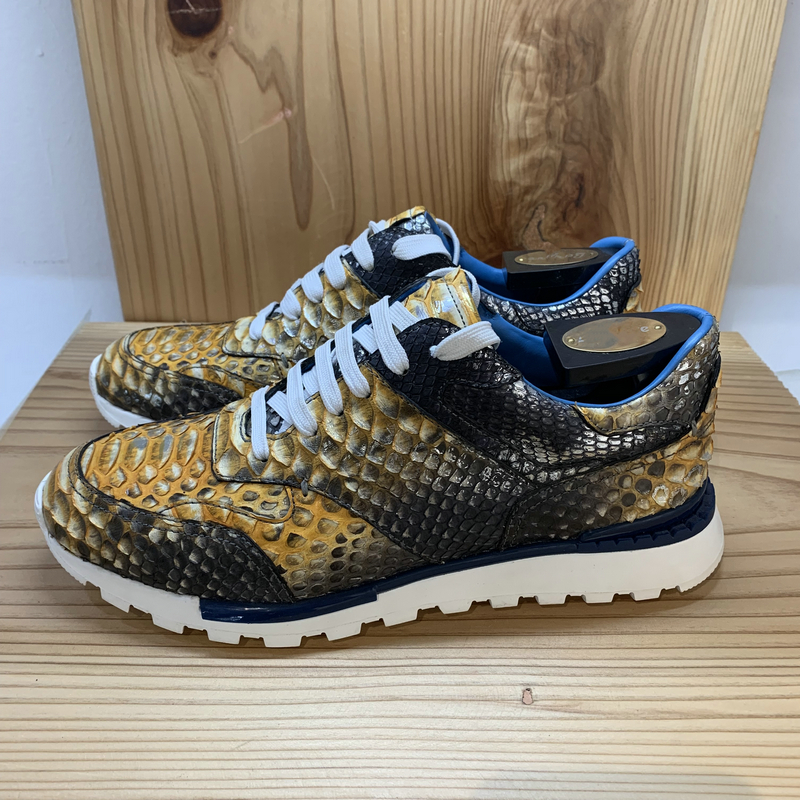 Real Snakeskin Shoes Mens Python Shoes Yellow image 3