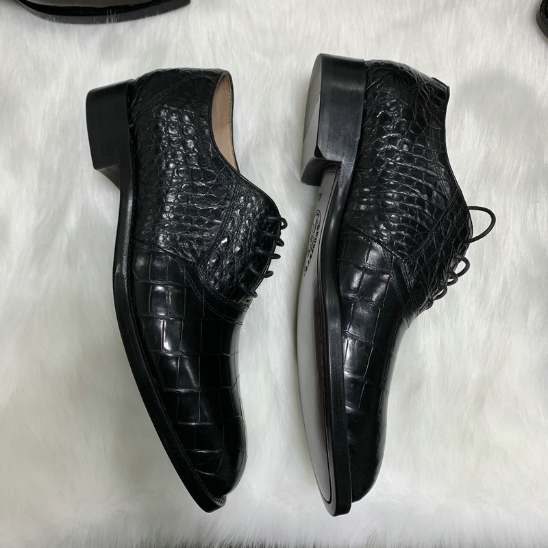 Handcrafted Genuine Alligator Leather Men’s Oxford Shoes image 3