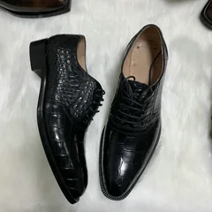 Handcrafted Genuine Alligator Leather Men’s Oxford Shoes image 4