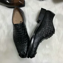 Crocodile Genuine Leather Oxfords Dress Shoes image 2