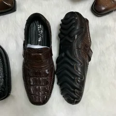 Crocodile Pattern Men Loafers Flat Lazy Shoes image 2