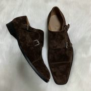 Goodyear Welted Suede Men Hot Sale Monk Strap Shoes