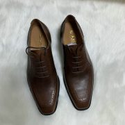 Fashion Goodyear Welted Brogue Oxford Handmade Mens Dress Shoes