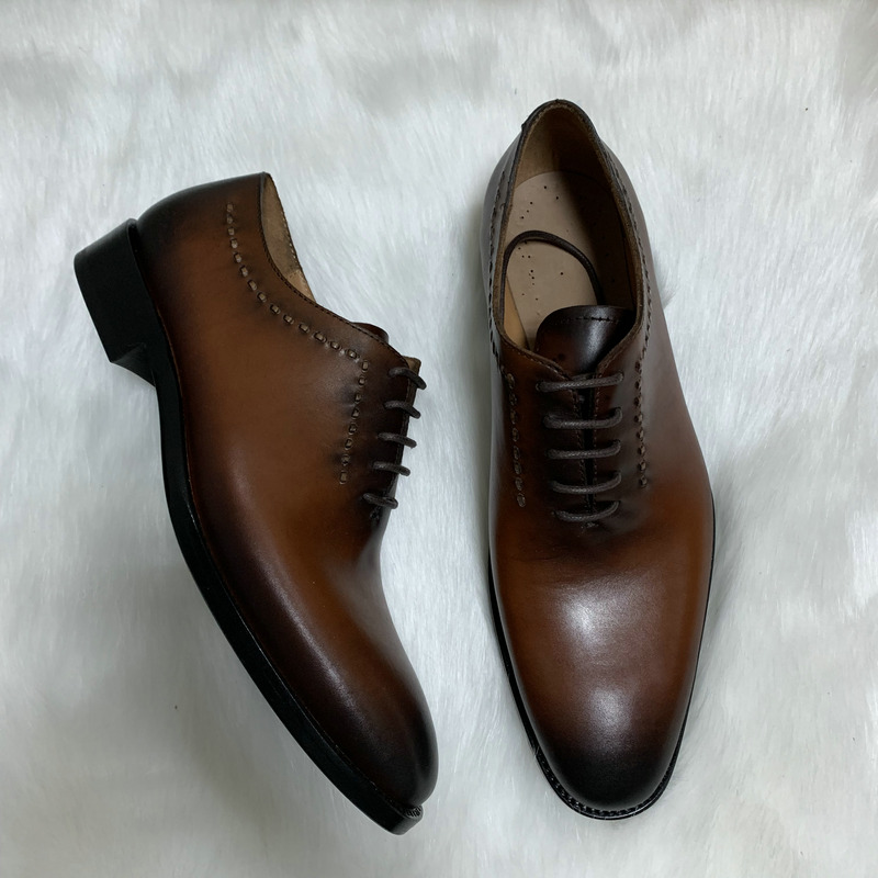 Oxford Style Best Price Men Lace-up Dress Shoes Goodyear Welted image 2