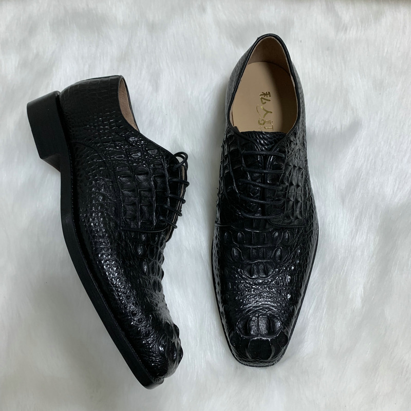 Classic Luxury Top Quality Pure Crocodile Skin Leather Shoes image 2