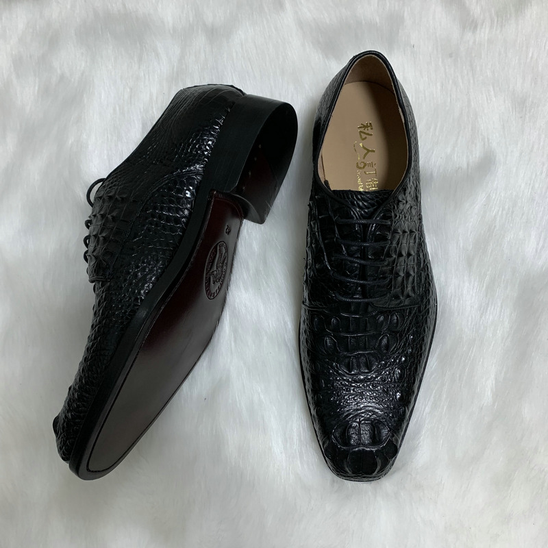 Classic Luxury Top Quality Pure Crocodile Skin Leather Shoes image 3