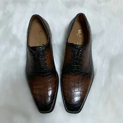 New Italian Formal Office Alligator Oxfords Shoes image 1