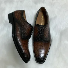 New Italian Formal Office Alligator Oxfords Shoes image 2