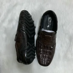 Luxury Exotic Leisure Real Crocodile Leather Mens Loafer Shoes image 2
