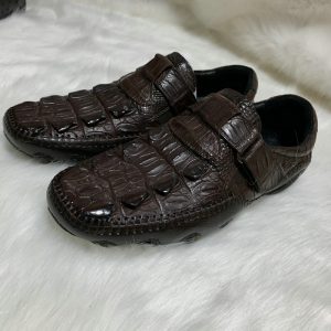 Luxury Exotic Leisure Real Crocodile Leather Mens Loafer Shoes