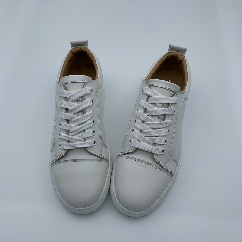 Genuine Men’s Leather White Sole Trainers