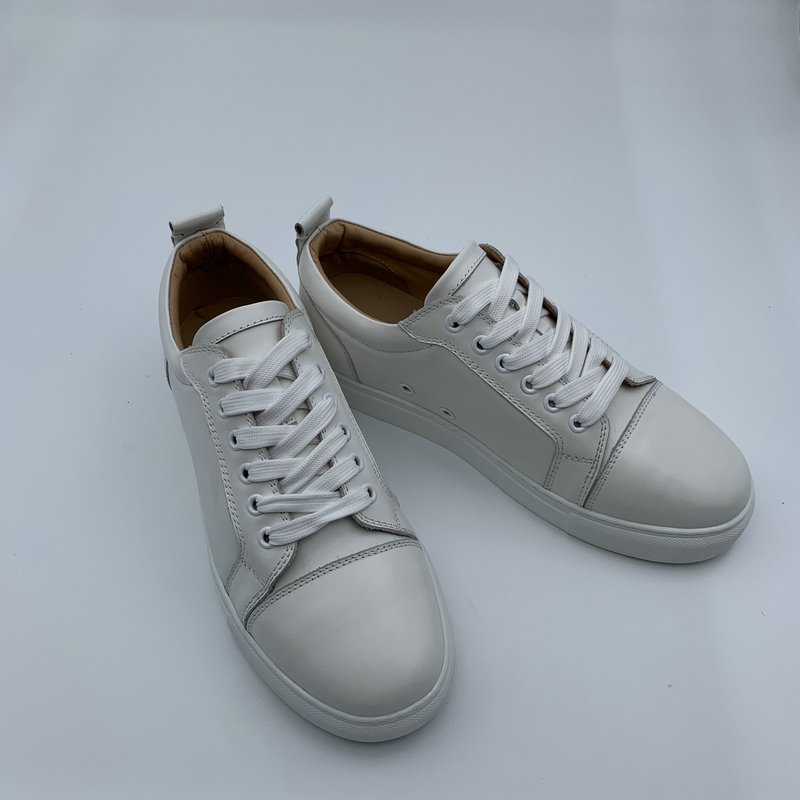 Genuine Men’s Leather White Sole Trainers image 6