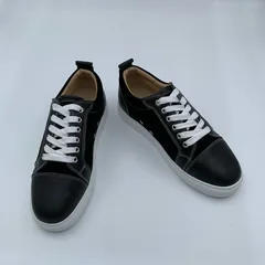 Black Leather & Suede Panel Trainers image 3
