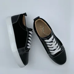 Black Leather & Suede Panel Trainers image 6