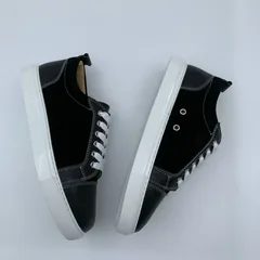 Black Leather & Suede Panel Trainers image 8