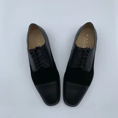 Black Leather Suede Panel Loafers image 3