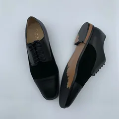 Black Leather Suede Panel Loafers image 4