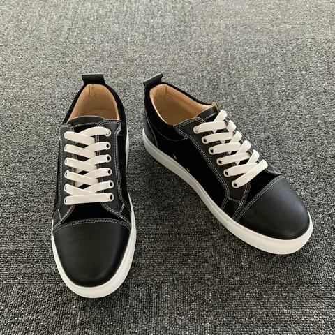Black Leather & Suede Panel Trainers