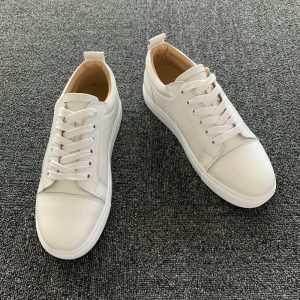 Genuine Men's Leather White Sole Trainers
