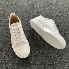Genuine Men’s Leather White Sole Trainers image 7