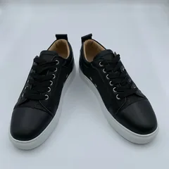 Black Leather Mesh Panel Trainers image 4