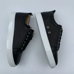 Black Leather Mesh Panel Trainers image 6