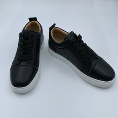 Black Leather Trainers image 3