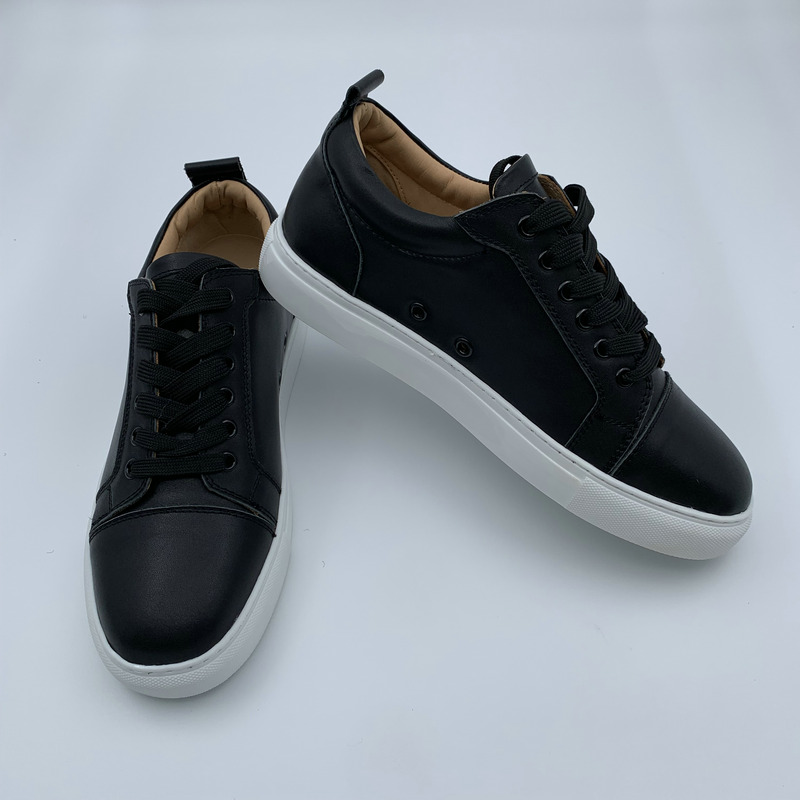 Black Leather Trainers image 4