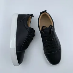 Black Leather Trainers image 6