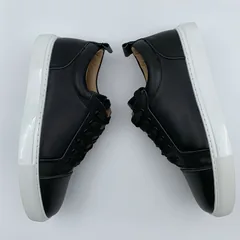 Black Leather Trainers image 7