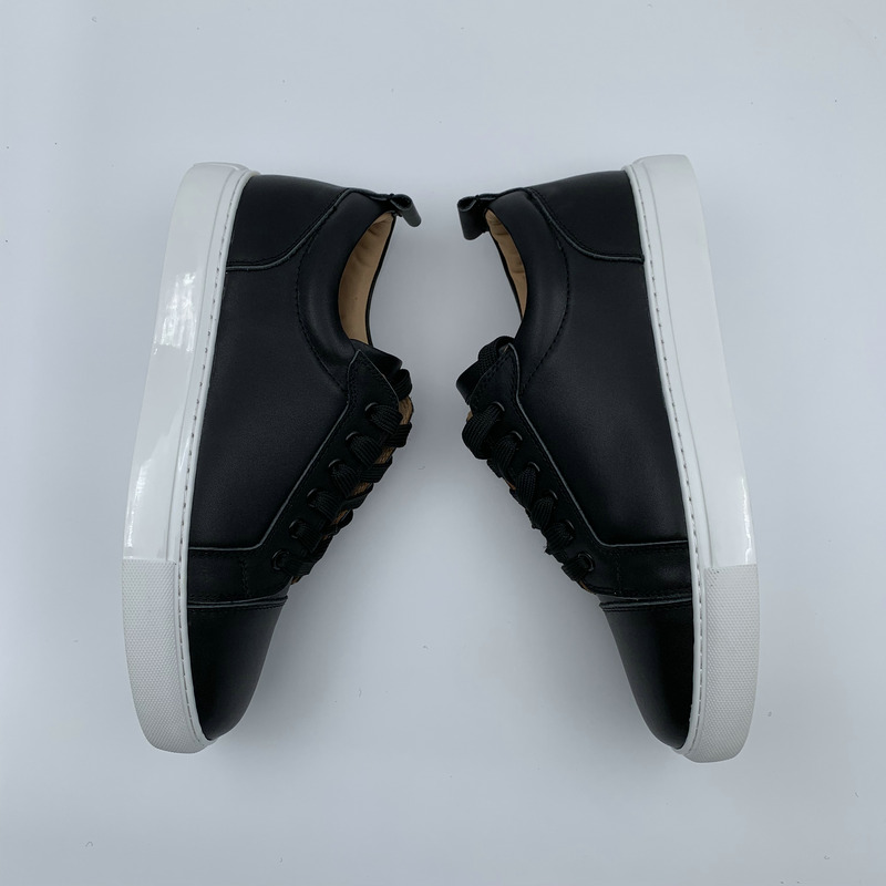 Black Leather Trainers image 8