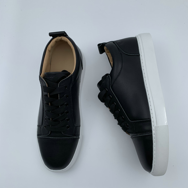 Black Leather Trainers image 9
