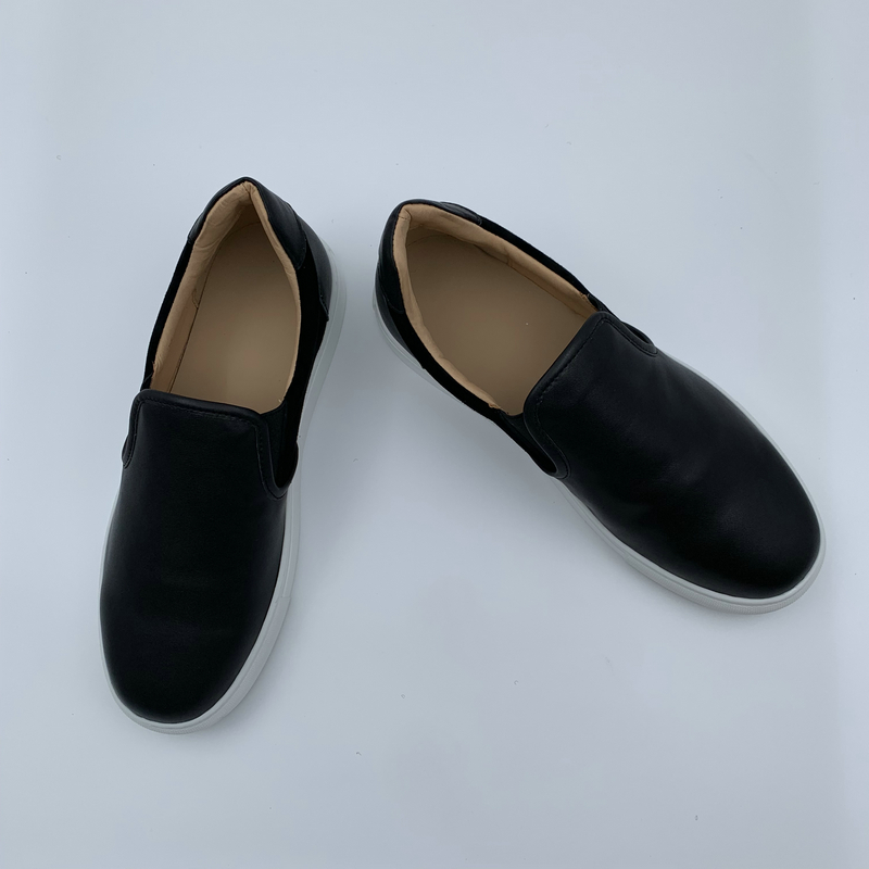 Black Leather&Suede Panel Casual Shoes image 4