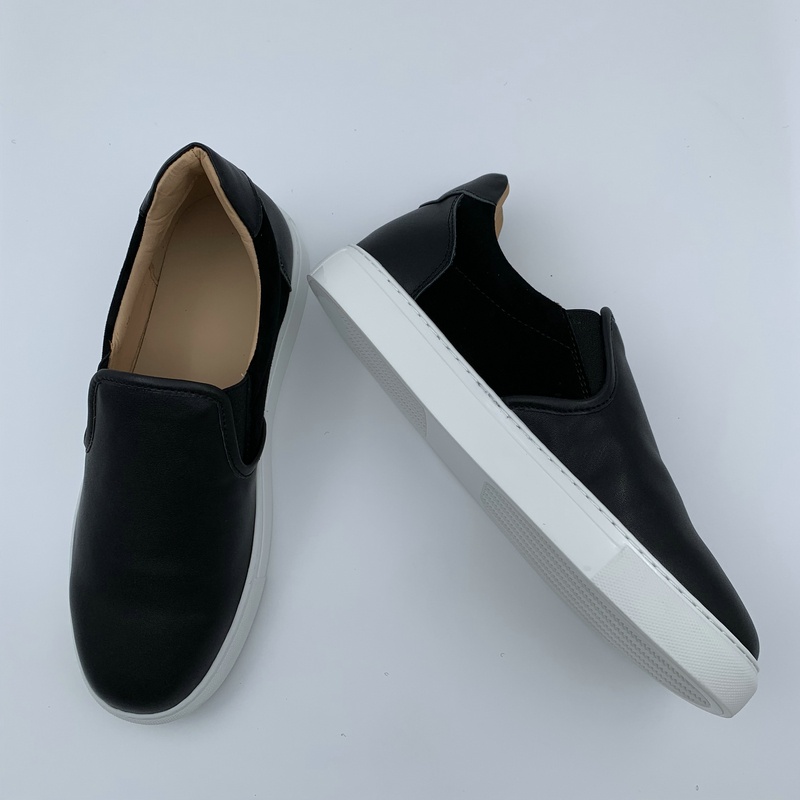 Black Leather&Suede Panel Casual Shoes image 5