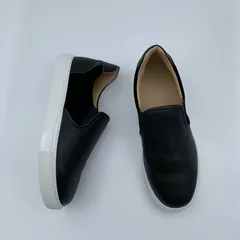 Black Leather&Suede Panel Casual Shoes image 6