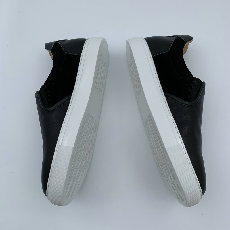 Black Leather&Suede Panel Casual Shoes image 8