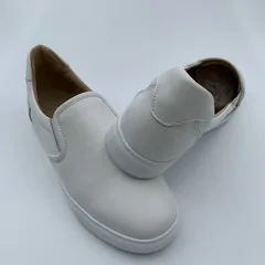 White Leather Casual Shoes image 4