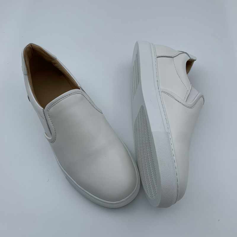 White Leather Casual Shoes image 5